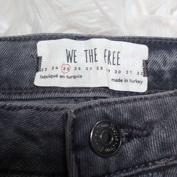 Free People Grey Embroidered Girlfriend Jeans - Picture 3 of 11